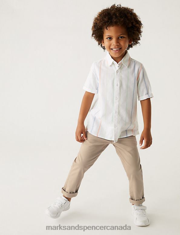 Kids Stone Clothing Marks & Spencer Cotton Rich Chinos 20VTD8224 - Marks and Spencer outlet