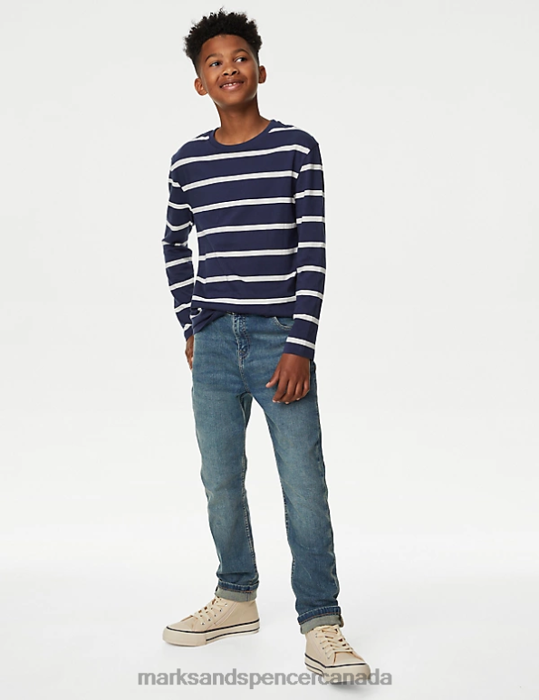 Kids Tint Clothing Marks & Spencer The Jones Straight Fit Cotton with Stretch Jeans 20VTD8451 - Marks and Spencer online