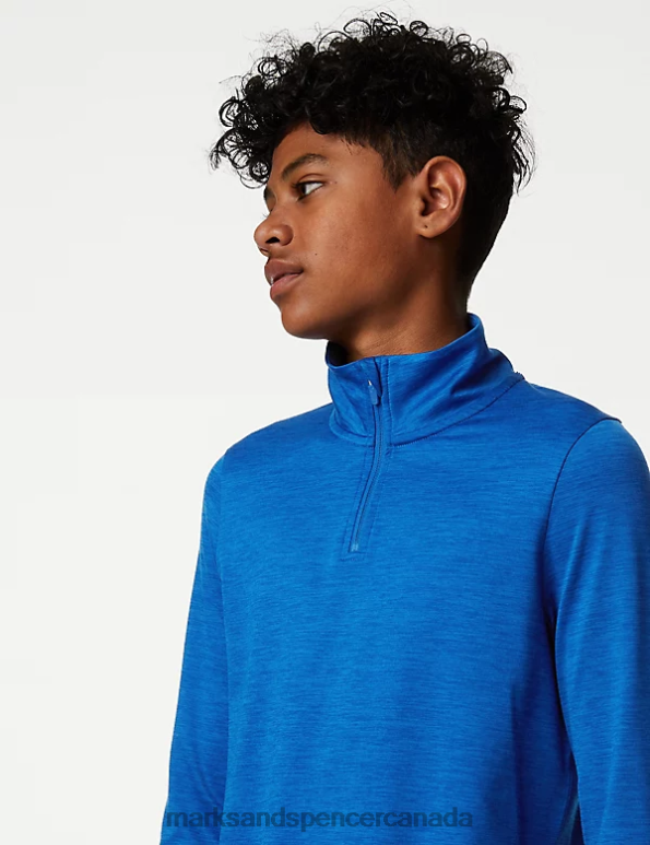 Marks and Spencer sale - Kids Cobalt School Uniform Marks & Spencer Half Zip Sports Top 20VTD8327