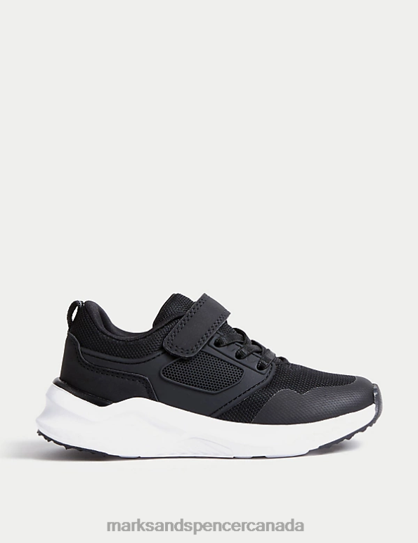 Kids Black Footwear Marks & Spencer Freshfeet Riptape Sport Trainers 20VTD8832 - Marks and Spencer online