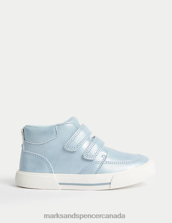 Marks and Spencer sale - Kids Blue Footwear Marks & Spencer Freshfeet Riptape High Tops 20VTD8408