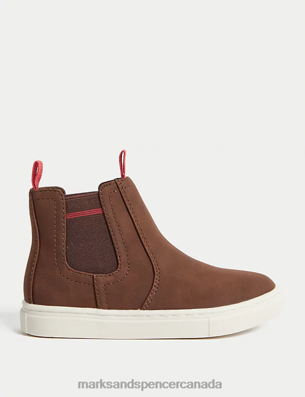 Kids Brown Footwear Marks & Spencer Freshfeet Chelsea Boots 20VTD7936 - Marks and Spencer Canada locations