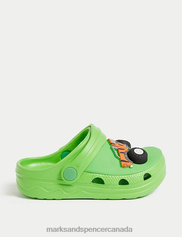 Marks and Spencer sale - Kids Green Footwear Marks & Spencer Truck Clogs 20VTD8744