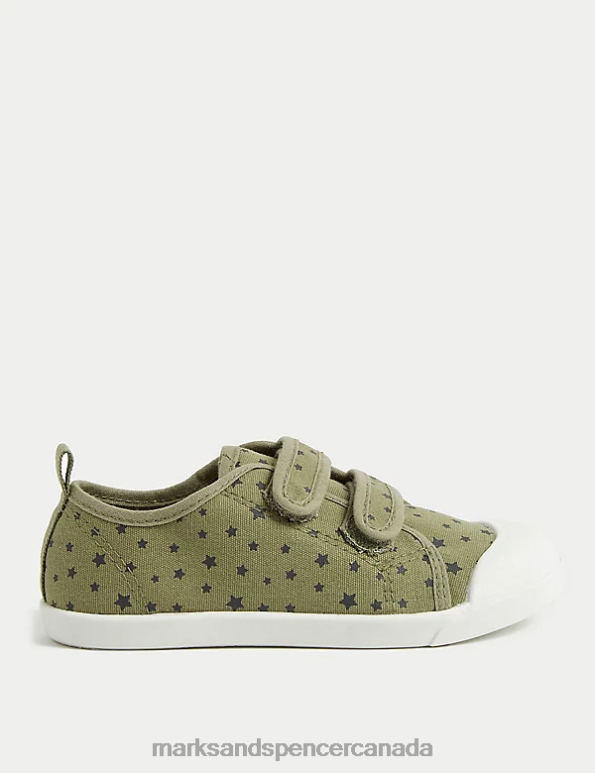 Marks and Spencer near me - Kids Khaki Footwear Marks & Spencer Denim Riptape Star Pumps 20VTD8489