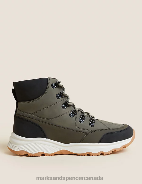 Marks and Spencer near me - Kids Khaki Footwear Marks & Spencer Freshfeet Hiker Boots 20VTD8712