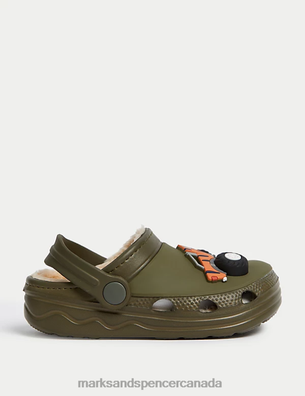 Kids Khaki Footwear Marks & Spencer Monster Truck Clogs 20VTD8245 - Marks and Spencer outlet