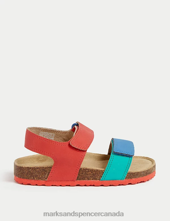 Kids Multi Footwear Marks & Spencer Riptape Footbed Sandals 20VTD8513 - Marks and Spencer outlet