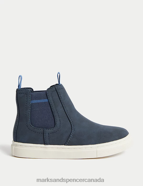 Kids Navy Footwear Marks & Spencer Freshfeet Chelsea Boots 20VTD8205 - Marks and Spencer online