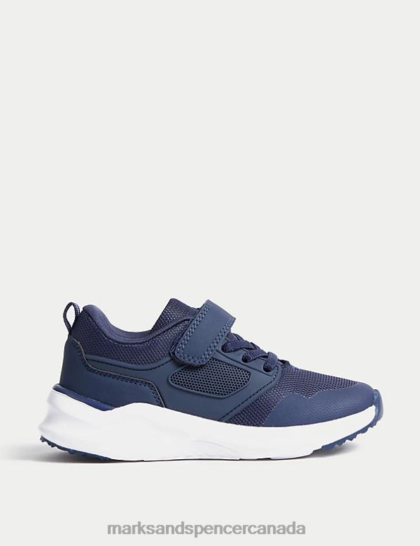 Marks and Spencer near me - Kids Navy Footwear Marks & Spencer Freshfeet Riptape Sport Trainers 20VTD8561