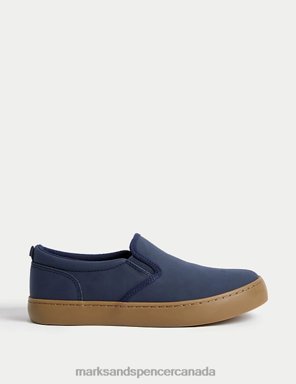 Kids Navy Footwear Marks & Spencer Freshfeet Slip-on Shoes 20VTD7895 - Marks and Spencer online