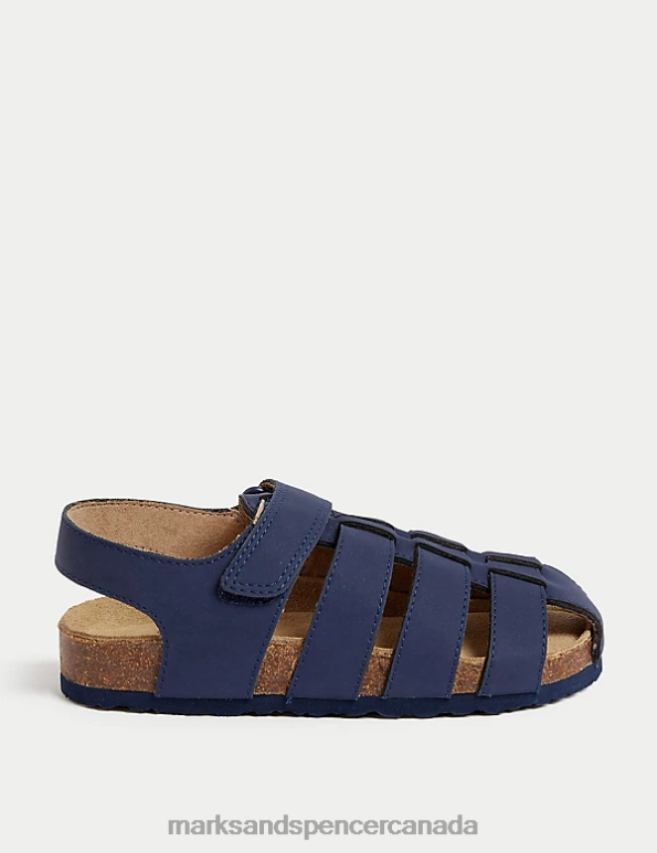 Kids Navy Footwear Marks & Spencer Riptape Footbed Sandals 20VTD8614 - Marks and Spencer online