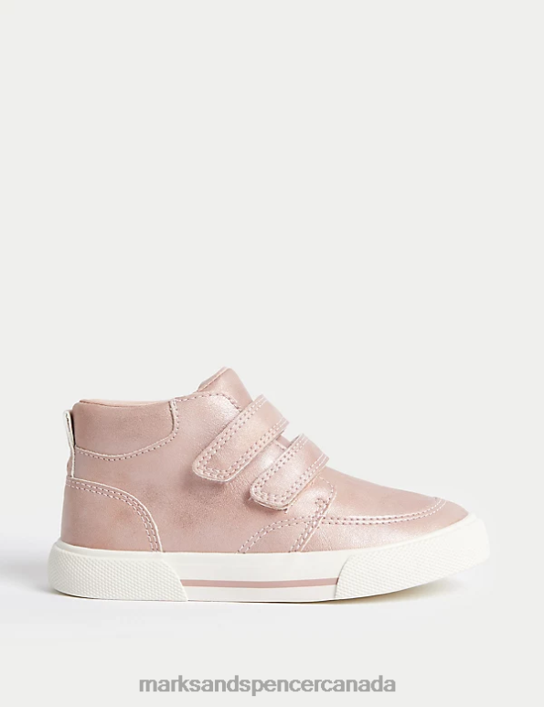 Kids Pink Footwear Marks & Spencer Freshfeet Riptape High Tops 20VTD8409 - Marks and Spencer online