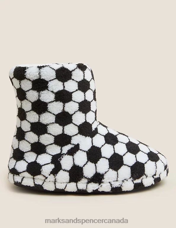 Marks and Spencer sale - Kids White Mix Footwear Marks & Spencer Football Slipper Boots 20VTD8593