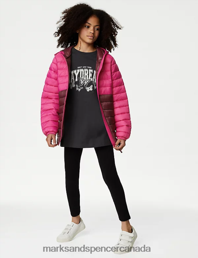 Marks and Spencer Canada - Clothing 20VTD9450 Pink Mix Kids Marks & Spencer Stormwear Lightweight Padded Coat