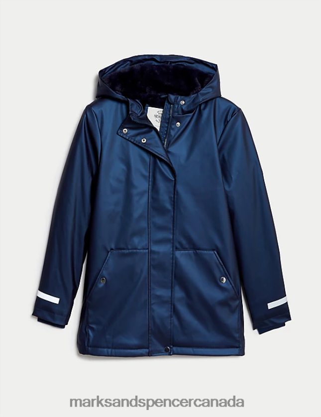 Marks and Spencer near me - Clothing 20VTD9457 Navy Kids Marks & Spencer Stormwear Metallic Fisherman Coat