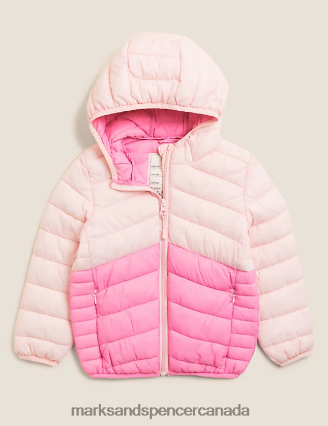 Clothing 20VTD9750 Pink Mix Kids Marks & Spencer Stormwear Lightweight Padded Coat - Marks and Spencer Canada locations