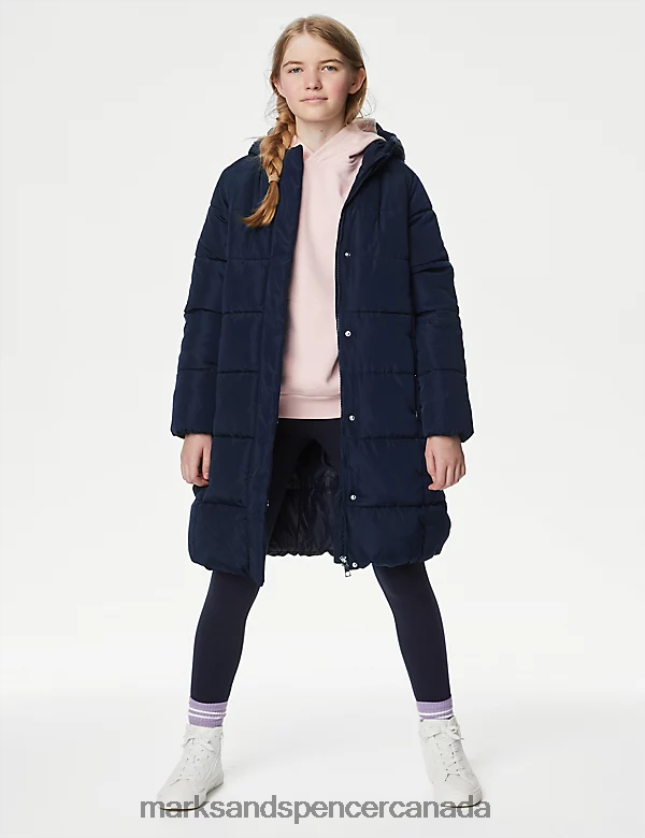 Marks and Spencer Canada - Clothing 20VTD9795 Navy Kids Marks & Spencer Stormwear Longline Padded Coat