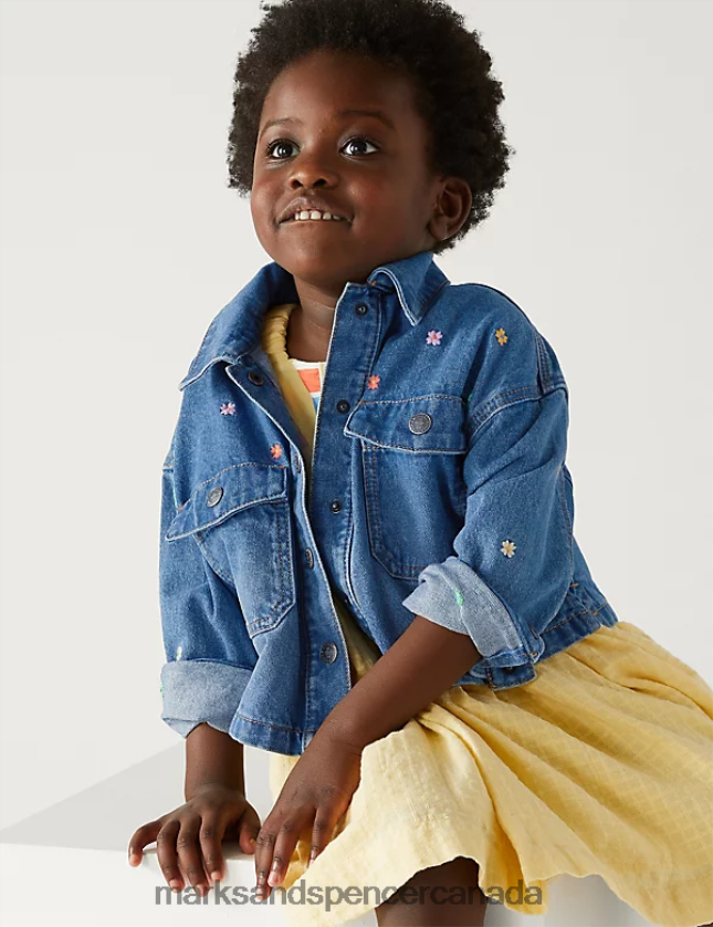 Marks and Spencer near me - Clothing 20VTD9821 Denim Kids Marks & Spencer Embroidered Jacket