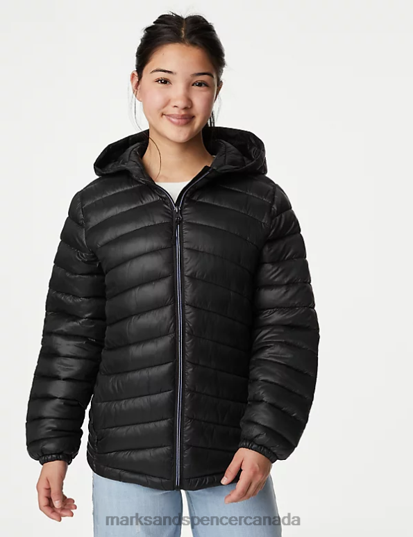 Marks and Spencer near me - Kids Black Clothing Marks & Spencer Stormwear Lightweight Padded Coat 20VTD8858