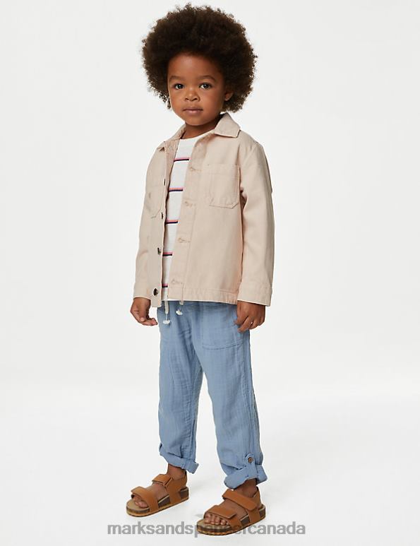 Marks and Spencer Canada - Kids Calico Clothing Marks & Spencer Pure Cotton Shacket 20VTD8031