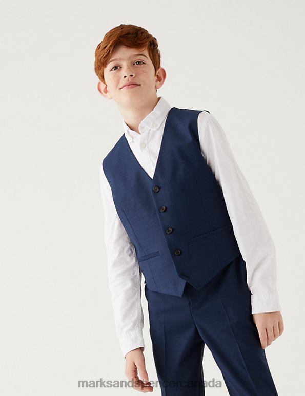 Kids Indigo Clothing Marks & Spencer Suit Waistcoat 20VTD8128 - Marks and Spencer online