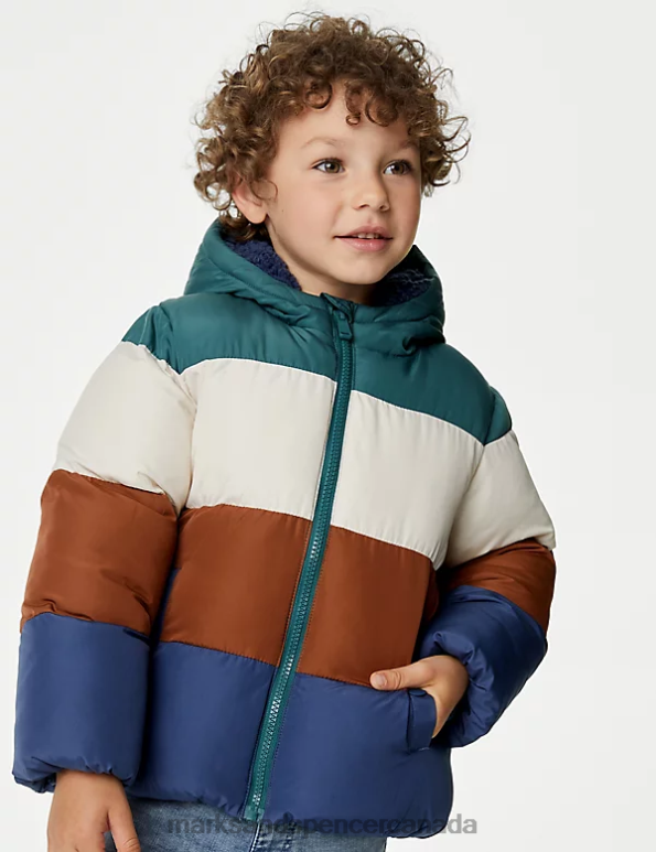 Marks and Spencer near me - Kids Multi Clothing Marks & Spencer Stormwear Borg Lined Padded Coat 20VTD8033