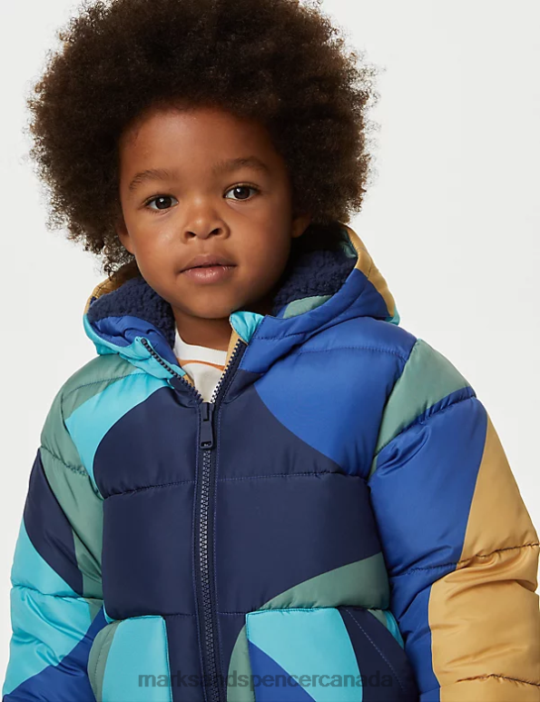 Marks and Spencer sale - Kids Multi Clothing Marks & Spencer Stormwear Printed Padded Coat 20VTD8067