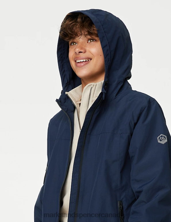 Marks and Spencer near me - Kids Navy Clothing Marks & Spencer Stormwear Hooded Anorak 20VTD8118