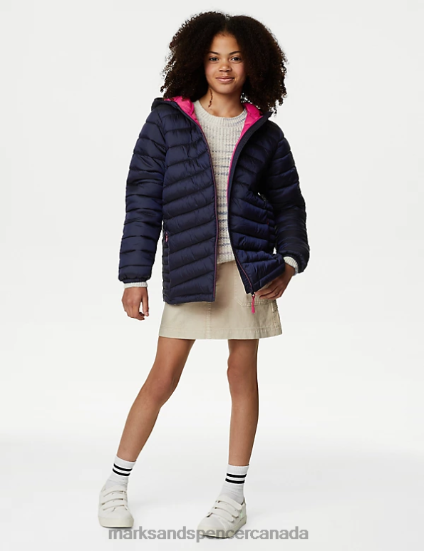 Kids Navy Clothing Marks & Spencer Stormwear Lightweight Padded Coat 20VTD8988 - Marks and Spencer Canada locations