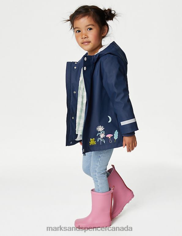 Kids Navy Mix Clothing Marks & Spencer Stormwear Floral Hooded Fisherman Coat 20VTD8792 - Marks and Spencer online