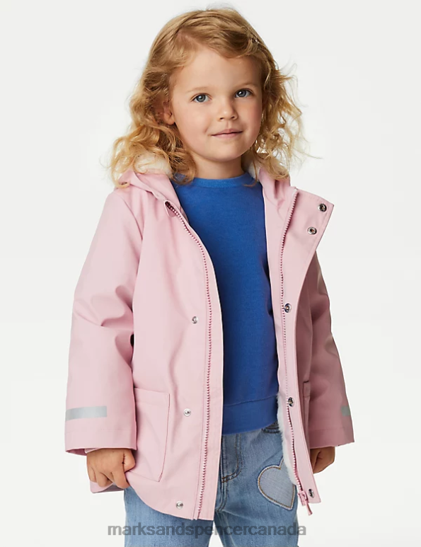 Marks and Spencer Canada - Kids Pink Clothing Marks & Spencer Stormwear Hooded Fisherman Coat 20VTD8852