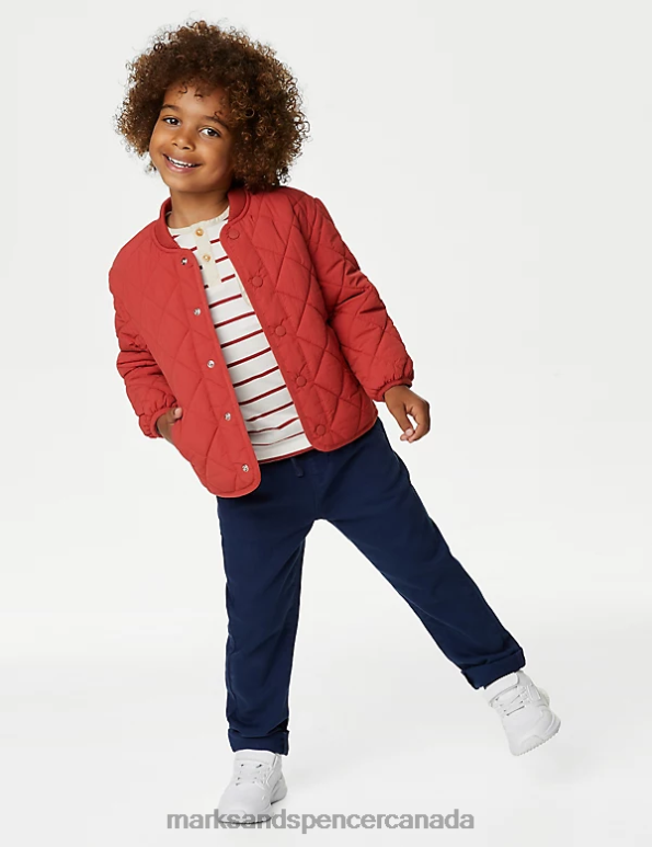 Marks and Spencer Canada - Kids Red Clothing Marks & Spencer Quilted Bomber 20VTD7837