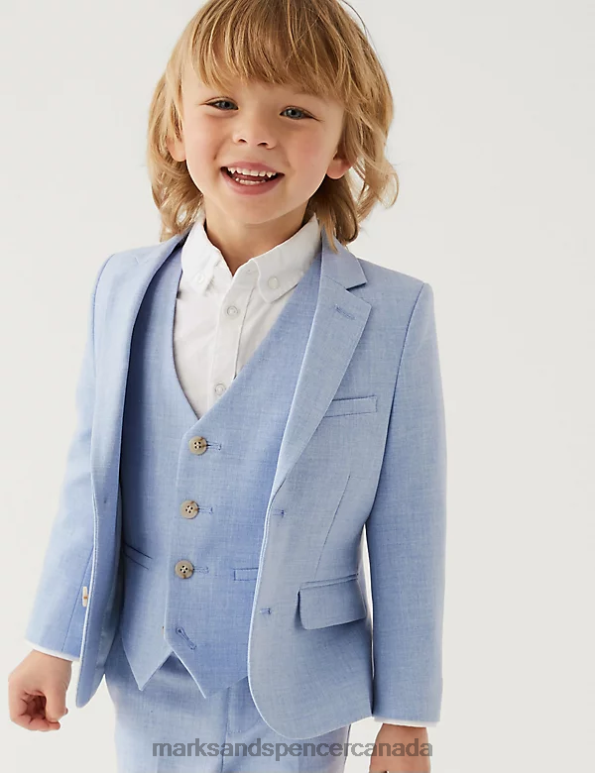 Kids Soft Blue Clothing Marks & Spencer Mini Me Suit Jacket 20VTD7808 - Marks and Spencer online