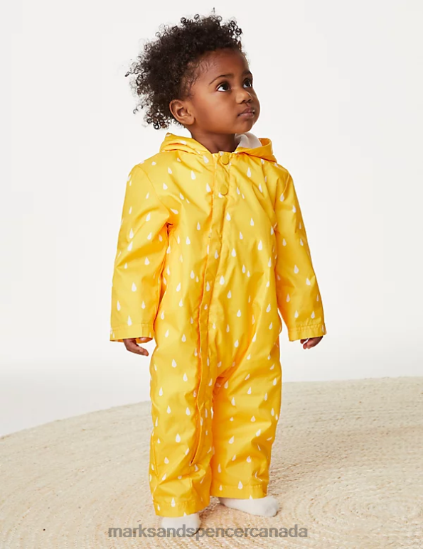 Kids Yellow Clothing Marks & Spencer Duck Puddle Suit 20VTD7326 - Marks and Spencer outlet