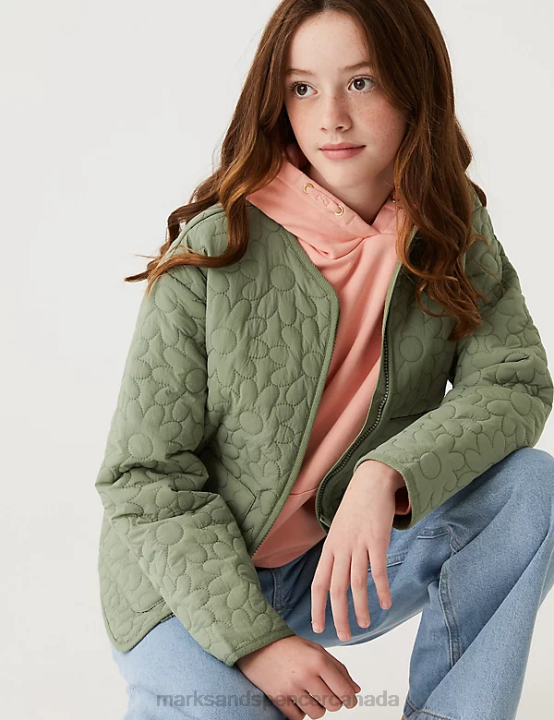 Marks & Spencer Kids Lightweight Quilted Jacket Clothing Khaki 20VTD9093 - Marks and Spencer Canada locations