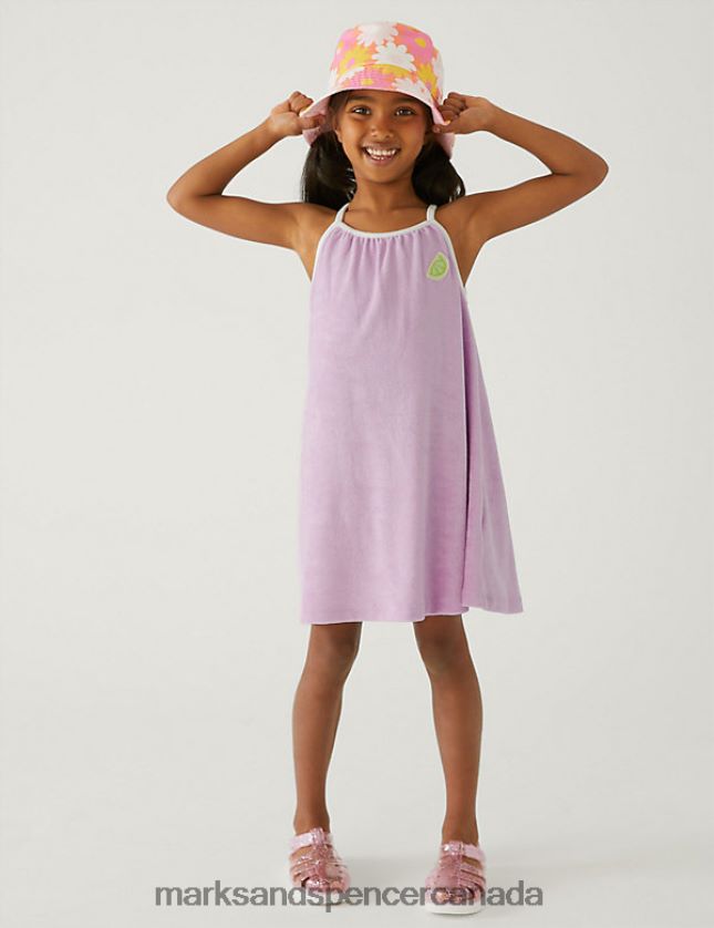 Marks and Spencer Canada - Clothing 20VTD9423 Pink Kids Marks & Spencer Cotton Rich Towelling Dress