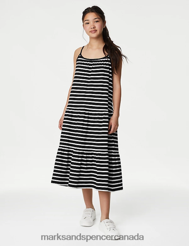 Marks and Spencer near me - Clothing 20VTD9740 Black Kids Marks & Spencer Pure Cotton Dress