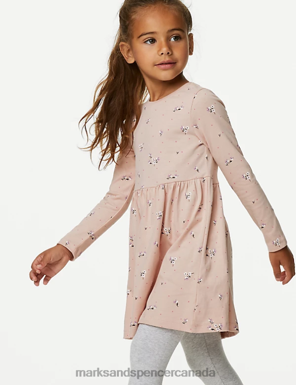 Kids Blush Clothing Marks & Spencer Pure Cotton Floral Dress 20VTD8808 - Marks and Spencer outlet