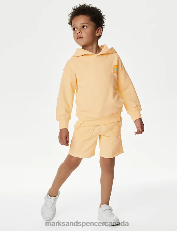 Kids Yellow Clothing Marks & Spencer Cotton Rich Top & Bottom Outfit 20VTD8254 - Marks and Spencer Canada locations