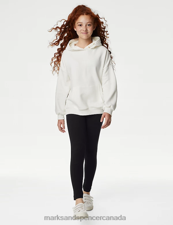 Marks and Spencer Canada - Kids Black Clothing Marks & Spencer Cotton Rich Leggings with Stretch 20VTD7770