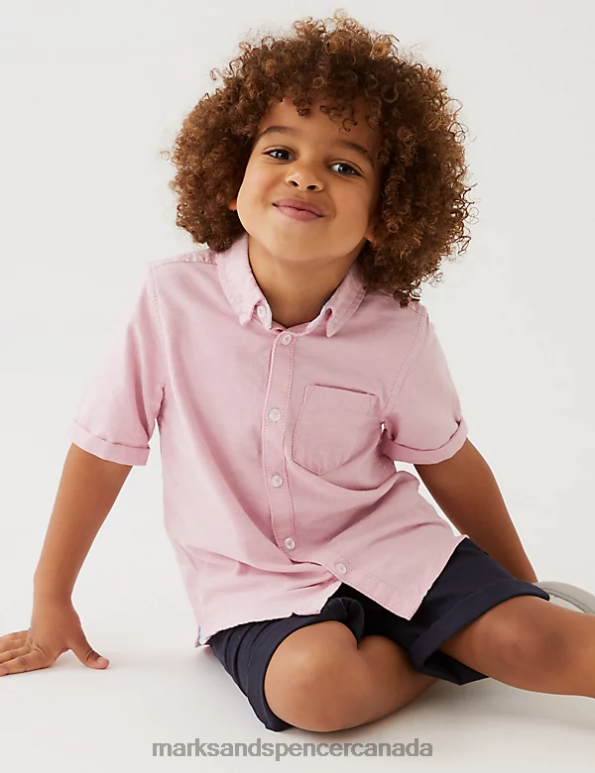 Marks and Spencer near me - Kids Pink Clothing Marks & Spencer Pure Cotton Oxford Shirt 20VTD8557