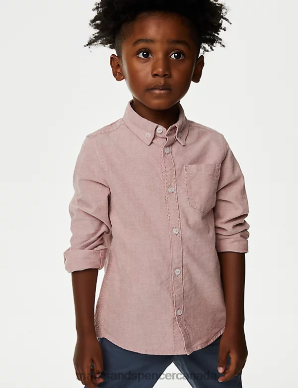 Marks and Spencer near me - Kids Red Clothing Marks & Spencer Pure Cotton Oxford Shirt 20VTD7907