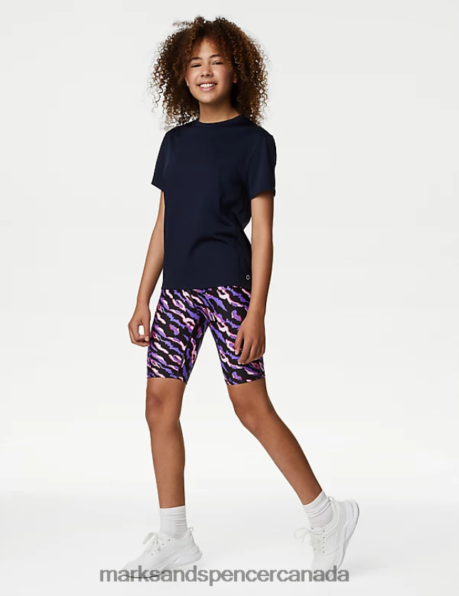 Clothing 20VTD9374 Bright Purple Kids Marks & Spencer Printed Cycling Shorts - Marks and Spencer Canada locations