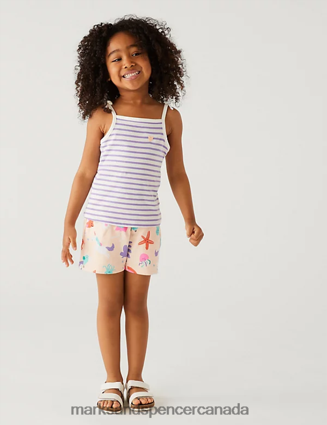 Marks and Spencer sale - Clothing 20VTD9412 Light Peach Kids Marks & Spencer Pure Cotton Unicorn Shorts