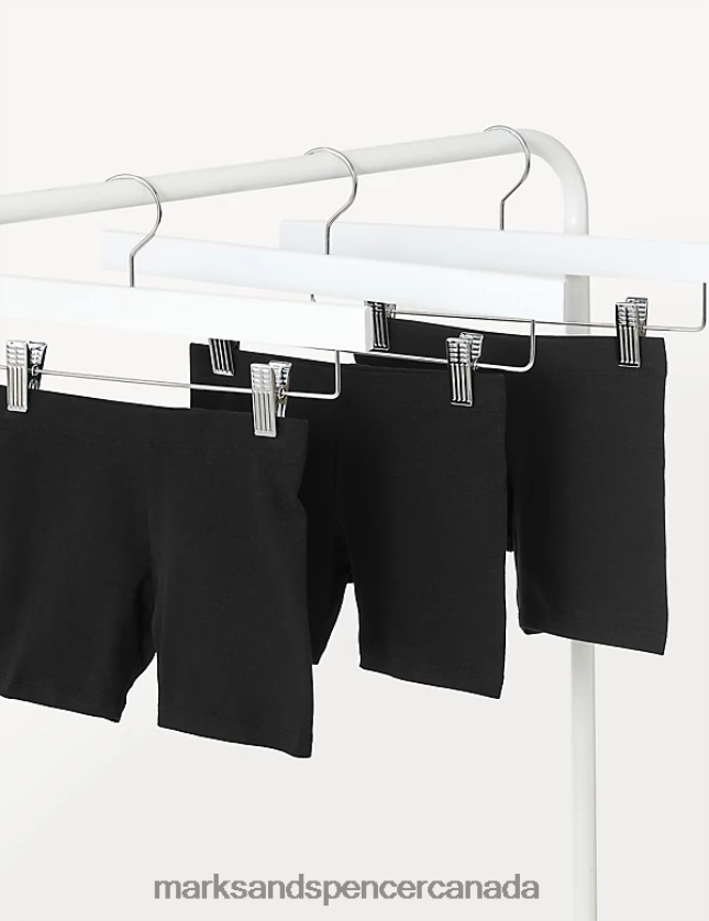 Clothing 20VTD9691 Black Kids Marks & Spencer 3pk Cotton Rich Plain Shorts - Marks and Spencer Canada locations