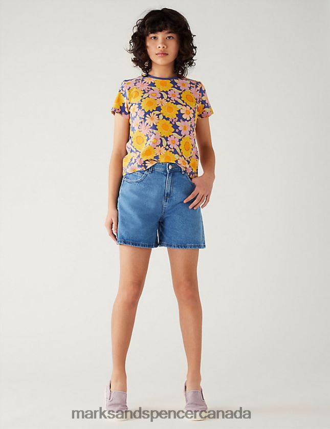 Marks and Spencer Canada - Clothing 20VTD9725 Denim Kids Marks & Spencer Mom Shorts