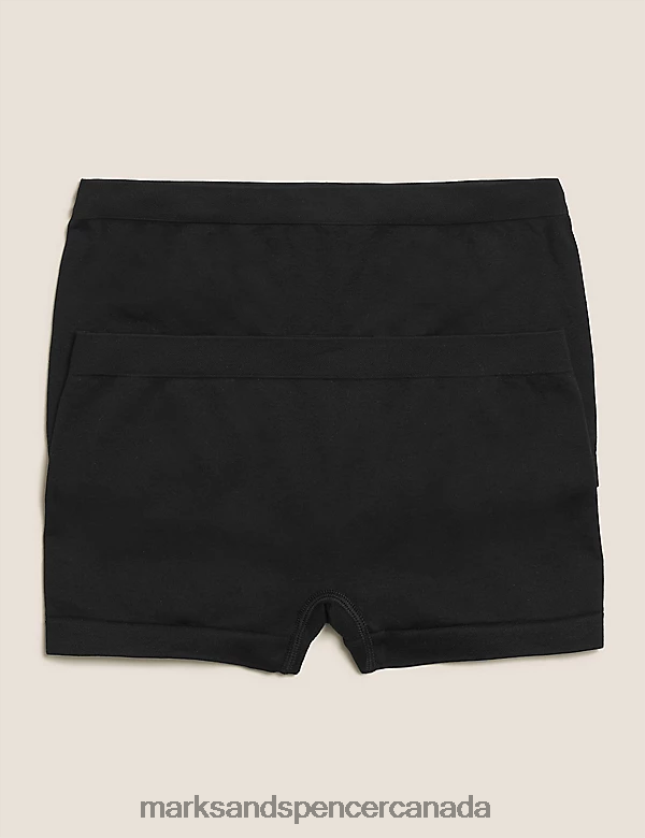 Clothing 20VTD9754 Black Kids Marks & Spencer 2pk Seamfree Shorts - Marks and Spencer Canada locations