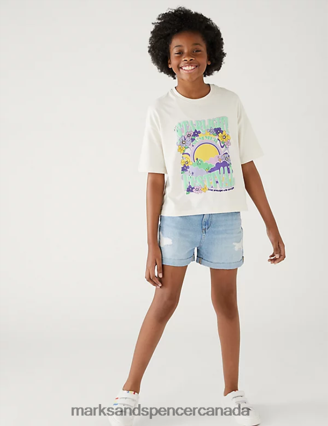 Marks and Spencer Canada - Clothing 20VTD9782 Denim Kids Marks & Spencer Mom Shorts