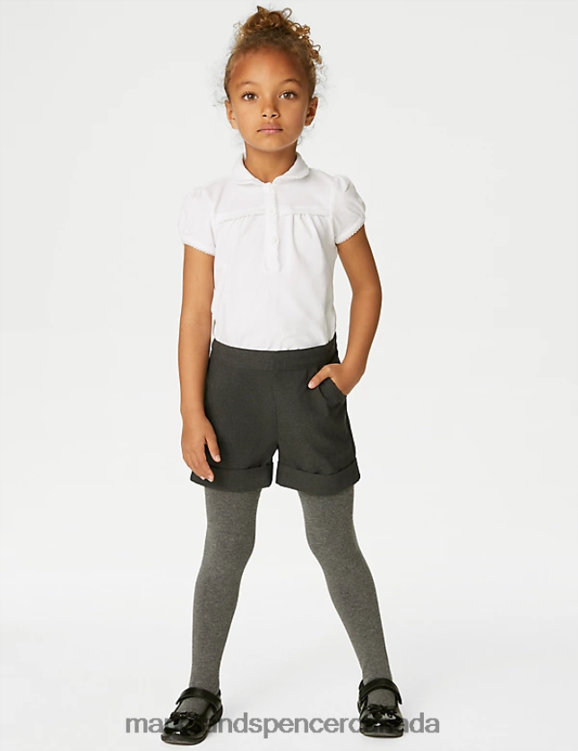 Clothing 20VTD9836 Grey Kids Marks & Spencer Turn Up School Shorts - Marks and Spencer online