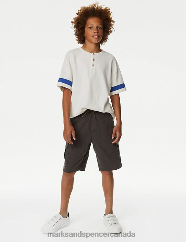 Marks and Spencer sale - Kids Carbon Clothing Marks & Spencer Pure Cotton Cargo Shorts 20VTD8206